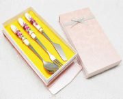 陶瓷粉色禮盒小號(hào)三件套