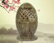 天然青田石雕刻香薰爐/